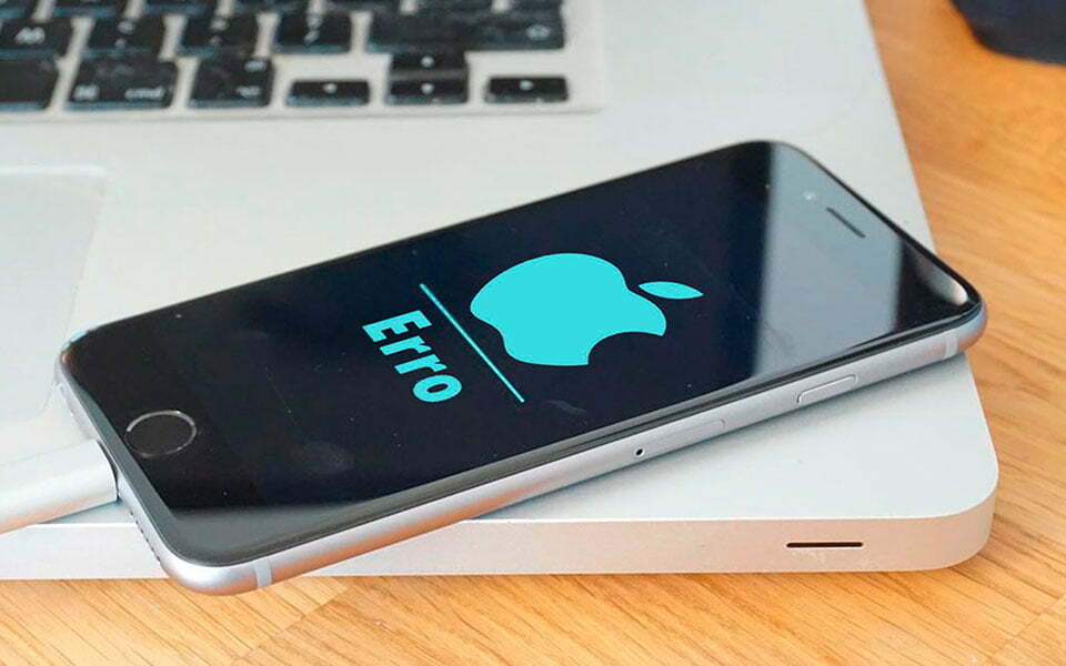 Mensagens de erro no iPhone